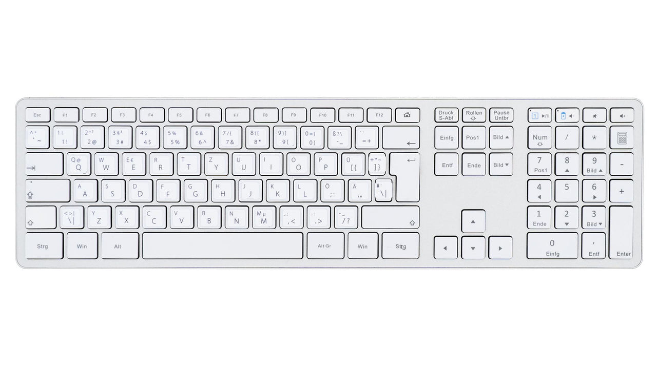 Englische US Tastaturaufkleber Komplettansicht für PC/MAC mit deutschen Shortcuts/Tastaturbefehlen/Tastaturkürzeln | TasTutor
