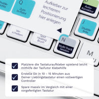 Thumbnail for Audition Tastaturaufkleber Klebehilfe für PC/MAC mit deutschen Shortcuts/Tastaturbefehlen/Tastaturkürzeln | TasTutor