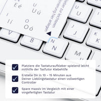 Thumbnail for Englische  Tastaturaufkleber Klebehilfe für PC/MAC mit deutschen Shortcuts/Tastaturbefehlen/Tastaturkürzeln | TasTutor