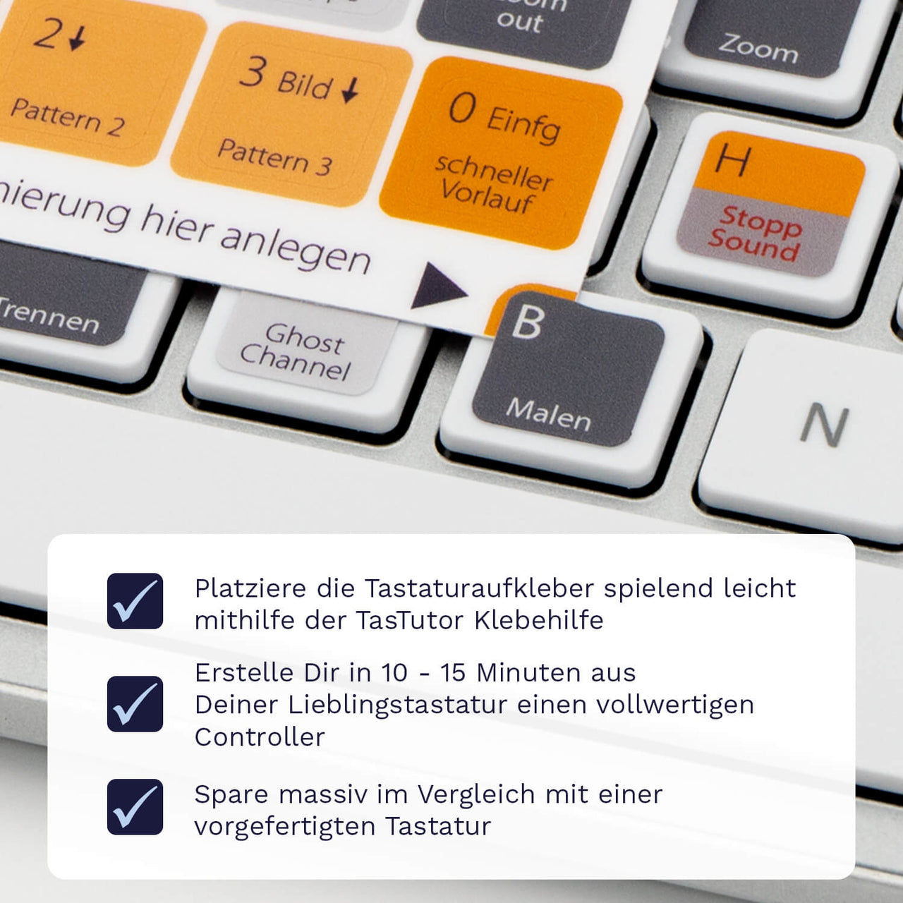 FL Studio Tastaturaufkleber Klebehilfe für PC/MAC mit deutschen Shortcuts/Tastaturbefehlen/Tastaturkürzeln | TasTutor