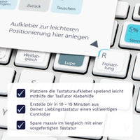 Thumbnail for Lightroom Tastaturaufkleber Klebehilfe für PC/MAC mit deutschen Shortcuts/Tastaturbefehlen/Tastaturkürzeln | TasTutor