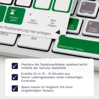 Thumbnail for Logic Tastaturaufkleber Klebehilfe für MAC mit deutschen Shortcuts/Tastaturbefehlen/Tastaturkürzeln | TasTutor
