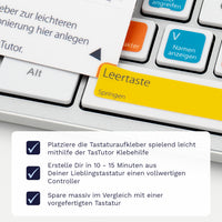 Thumbnail for World of Warcraft Tastaturaufkleber Klebehilfe für PC/MAC mit deutschen Shortcuts/Tastaturbefehlen/Tastaturkürzeln | TasTutor