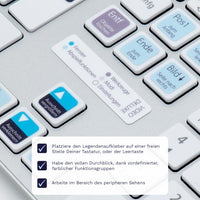 Thumbnail for Video Deluxe Tastaturaufkleber Legendenaufkleber für PC mit deutschen Shortcuts/Tastaturbefehlen/Tastaturkürzeln | TasTutor