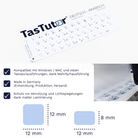 Thumbnail for Arabische Tastaturaufkleber Aufkleber Bogen für PC/MAC mit deutschen Shortcuts/Tastaturbefehlen/Tastaturkürzeln | TasTutor