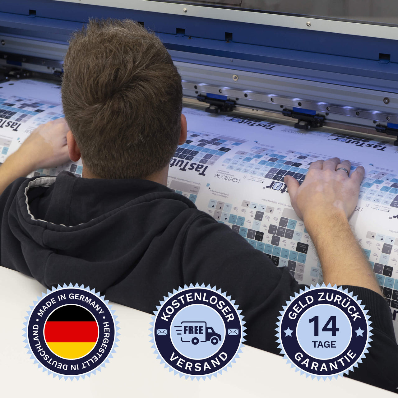 Griechische Tastaturaufkleber werden in Deutschland hergestellt. Der Versand ist kostenlos und wir gewährleisten 14 Tage Geld zurück Garantie | TasTutor