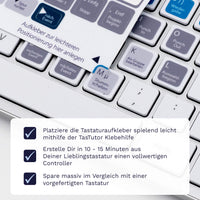 Thumbnail for Cubase Tastaturaufkleber Klebehilfe für PC/MAC mit deutschen Shortcuts/Tastaturbefehlen/Tastaturkürzeln | TasTutor