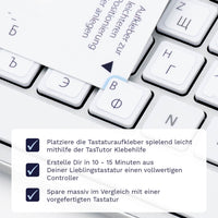 Thumbnail for Bulgarische Tastaturaufkleber Klebehilfe für PC/MAC mit deutschen Shortcuts/Tastaturbefehlen/Tastaturkürzeln | TasTutor