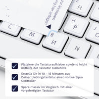Thumbnail for Russische Tastaturaufkleber Klebehilfe für PC/MAC mit deutschen Shortcuts/Tastaturbefehlen/Tastaturkürzeln | TasTutor