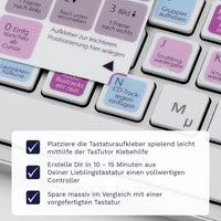 Thumbnail for Vegas Pro Tastaturaufkleber Klebehilfe für PC mit deutschen Shortcuts/Tastaturbefehlen/Tastaturkürzeln | TasTutor