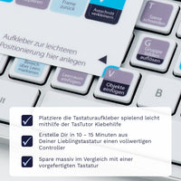 Thumbnail for Video Deluxe Tastaturaufkleber Klebehilfe für PC mit deutschen Shortcuts/Tastaturbefehlen/Tastaturkürzeln | TasTutor
