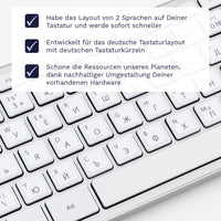 Thumbnail for Bulgarische Tastaturaufkleber Nahansicht für PC/MAC mit deutschen Shortcuts/Tastaturbefehlen/Tastaturkürzeln | TasTutor