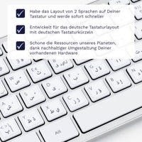 Thumbnail for Persische Tastaturaufkleber Nahansicht für PC/MAC mit deutschen Shortcuts/Tastaturbefehlen/Tastaturkürzeln | TasTutor
