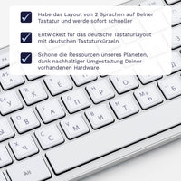 Thumbnail for Russische Tastaturaufkleber Nahansicht für PC/MAC mit deutschen Shortcuts/Tastaturbefehlen/Tastaturkürzeln | TasTutor