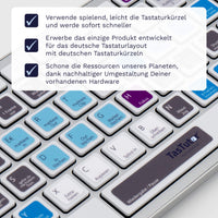Thumbnail for Media Composer Tastaturaufkleber Nahansicht für PC/MAC mit deutschen Shortcuts/Tastaturbefehlen/Tastaturkürzeln | TasTutor