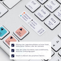 Thumbnail for Bitwig Studio Tastaturaufkleber Legendenaufkleber für PC/MAC mit deutschen Shortcuts/Tastaturbefehlen/Tastaturkürzeln | TasTutor