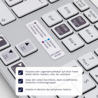 Thumbnail for Media Composer Tastaturaufkleber Legendenaufkleber für PC/MAC mit deutschen Shortcuts/Tastaturbefehlen/Tastaturkürzeln | TasTutor